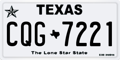 TX license plate CQG7221