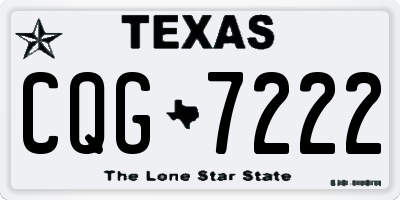 TX license plate CQG7222