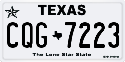 TX license plate CQG7223