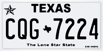 TX license plate CQG7224