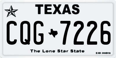 TX license plate CQG7226
