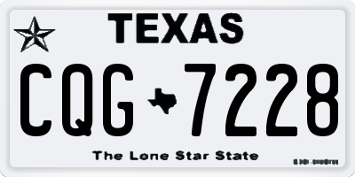 TX license plate CQG7228