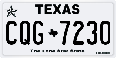 TX license plate CQG7230