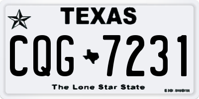 TX license plate CQG7231