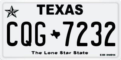 TX license plate CQG7232