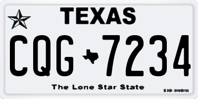TX license plate CQG7234