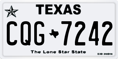 TX license plate CQG7242