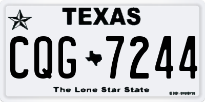 TX license plate CQG7244