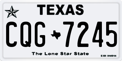 TX license plate CQG7245