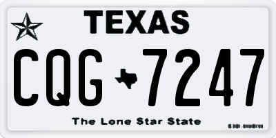 TX license plate CQG7247