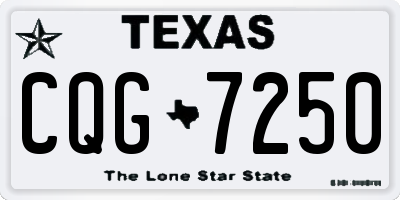 TX license plate CQG7250