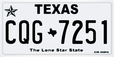 TX license plate CQG7251
