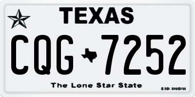TX license plate CQG7252