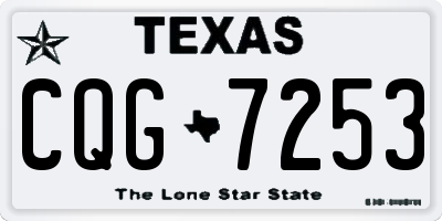 TX license plate CQG7253