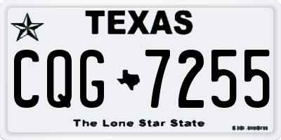 TX license plate CQG7255