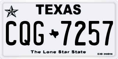 TX license plate CQG7257