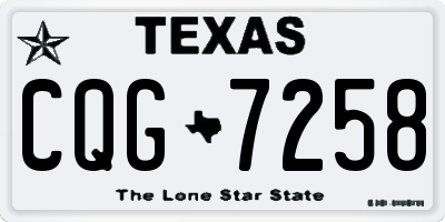 TX license plate CQG7258