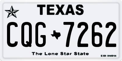 TX license plate CQG7262