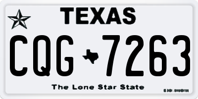 TX license plate CQG7263