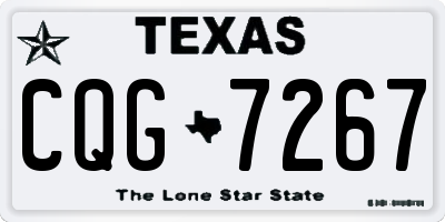 TX license plate CQG7267