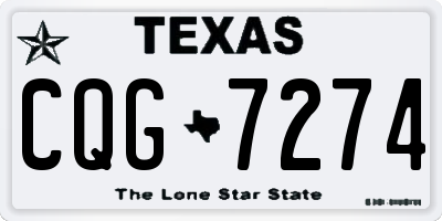 TX license plate CQG7274