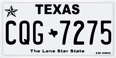 TX license plate CQG7275