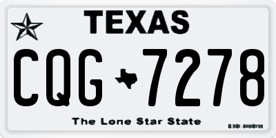 TX license plate CQG7278