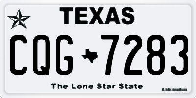 TX license plate CQG7283
