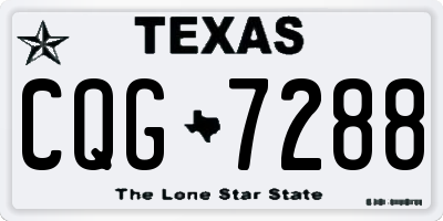 TX license plate CQG7288