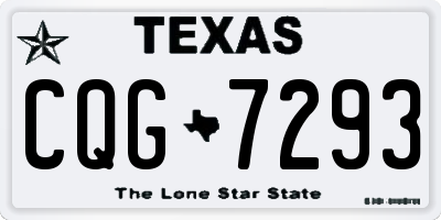 TX license plate CQG7293