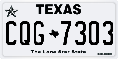 TX license plate CQG7303