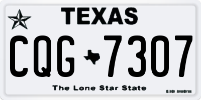 TX license plate CQG7307