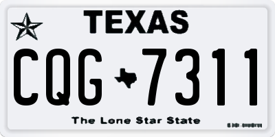 TX license plate CQG7311