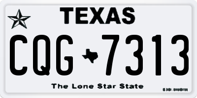 TX license plate CQG7313