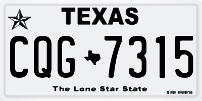 TX license plate CQG7315