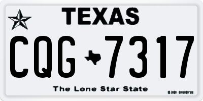 TX license plate CQG7317