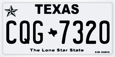 TX license plate CQG7320