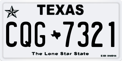 TX license plate CQG7321