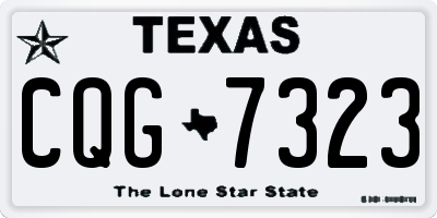 TX license plate CQG7323