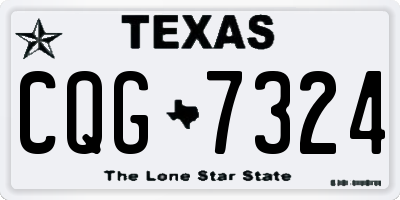 TX license plate CQG7324