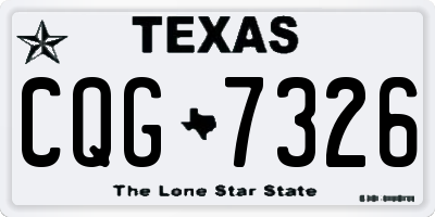 TX license plate CQG7326