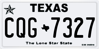 TX license plate CQG7327