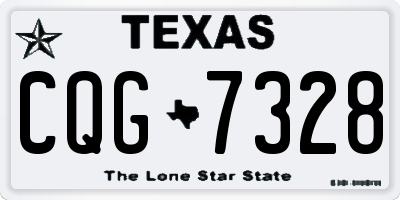 TX license plate CQG7328