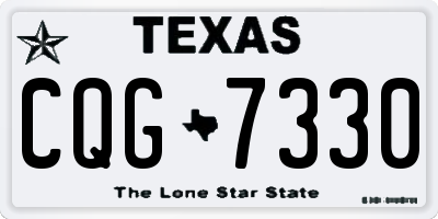 TX license plate CQG7330