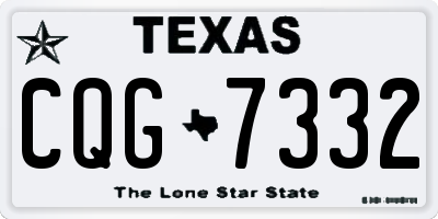 TX license plate CQG7332
