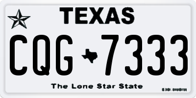 TX license plate CQG7333