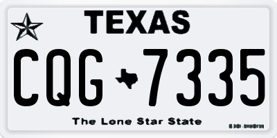 TX license plate CQG7335
