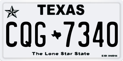 TX license plate CQG7340