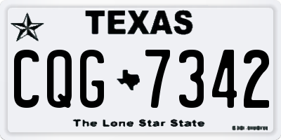 TX license plate CQG7342