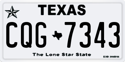 TX license plate CQG7343
